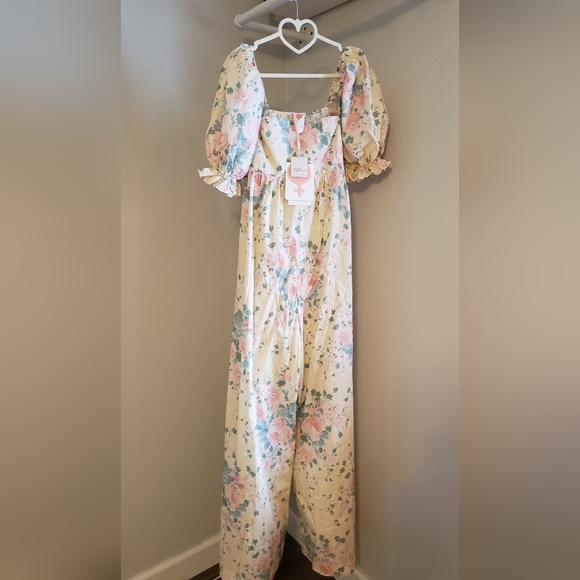 SOLD Selkie Fantasy Yellow Floral Jumpsuit - Picture 6 of 6